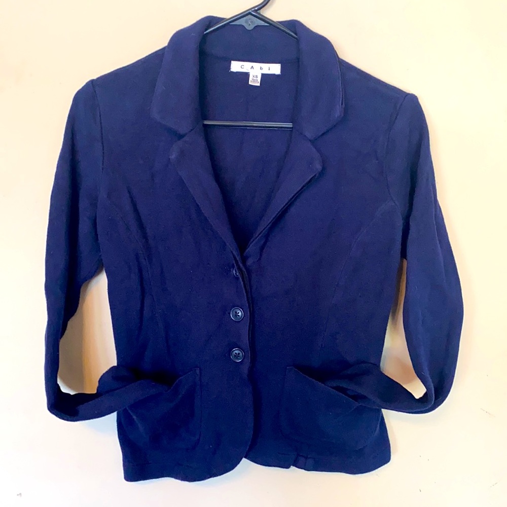 Cabi Navy Boyfriend Blazer, XS